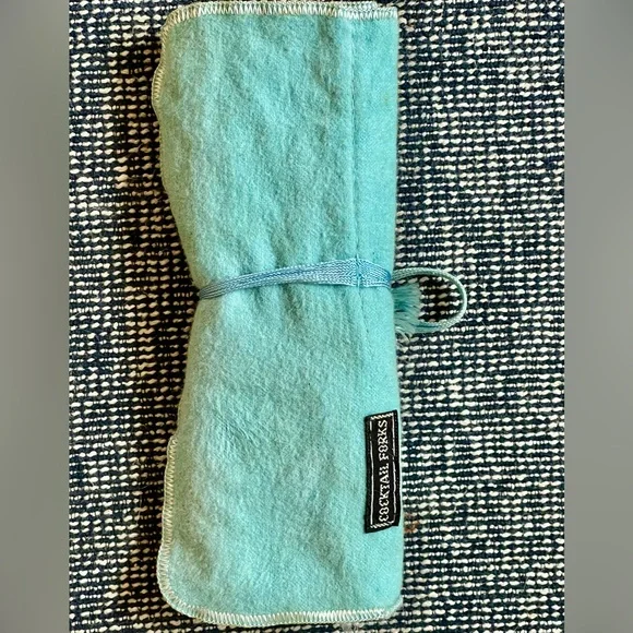 Vintage Tiffany & Co silver- ware saver for cocktail forks holds 6